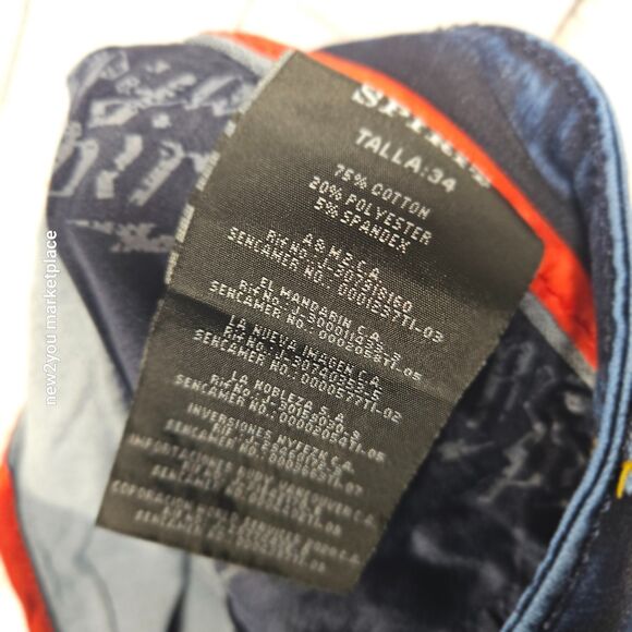 Men's Royal Spirit Denim Blue Jeans Size 34 shoestring waistband New - Picture 15 of 16